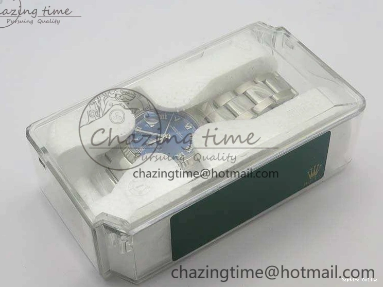 0211 DateJust 36mm SS 116234 ARF 1:1 Best Edition Blue Roman Dial Fluted On 904L SS Oyster Bracelet SA Supportive 3516